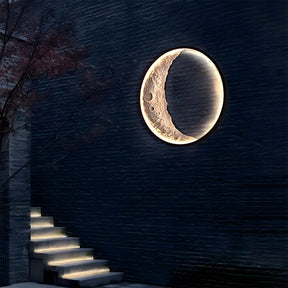 Art Decor Moon Shaped Waterproof Outdoor LED Wall Lights IP65