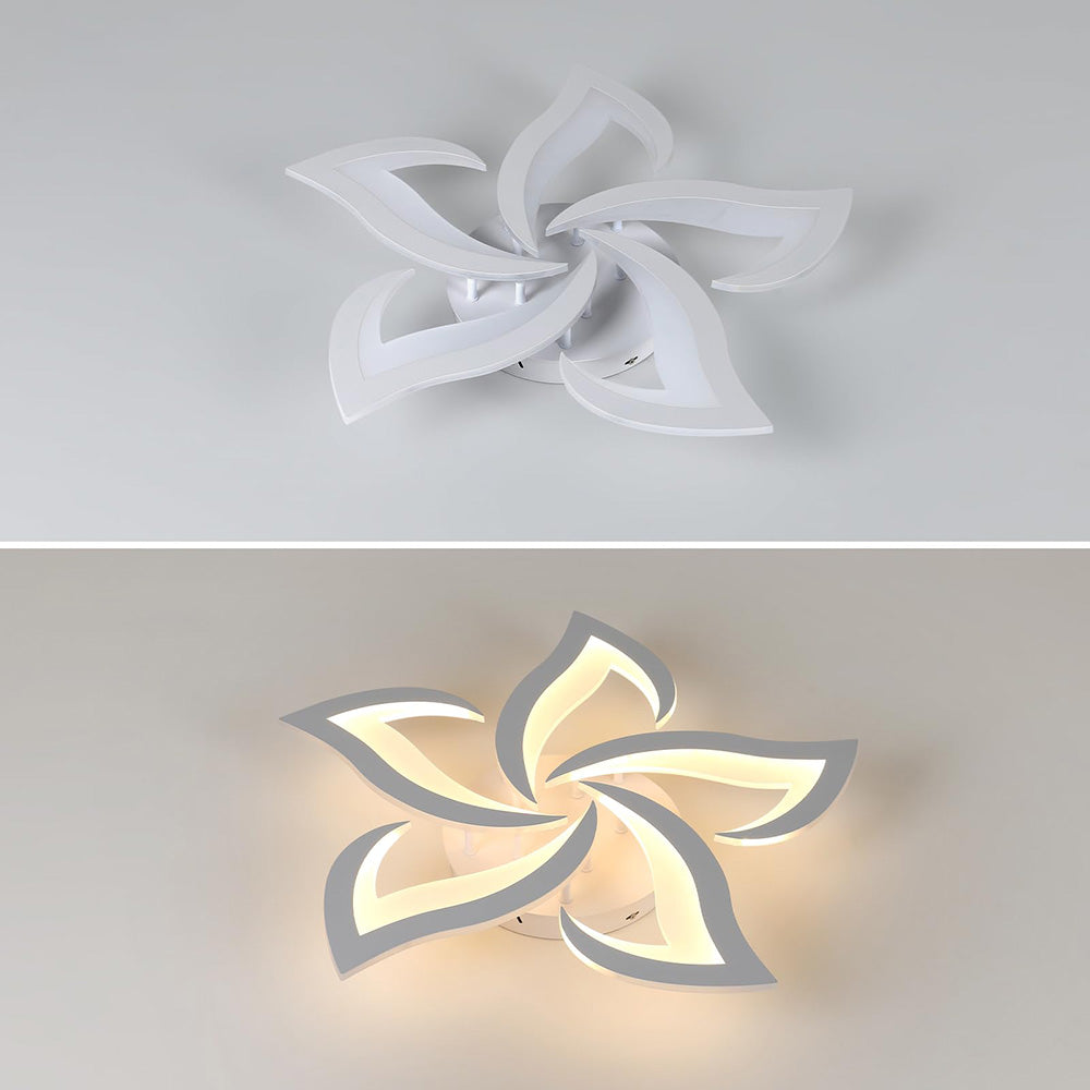 Contemporary Flower Shape Iron LED Ceiling Light For Living Room