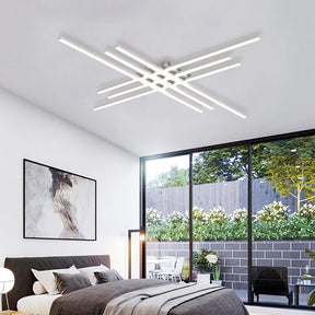 Industrial Minimalist Iron Living Room Semi Flush LED Ceiling Light