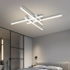 Industrial Minimalist Iron Living Room Semi Flush LED Ceiling Light