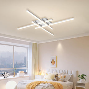 Industrial Minimalist Iron Living Room Semi Flush LED Ceiling Light