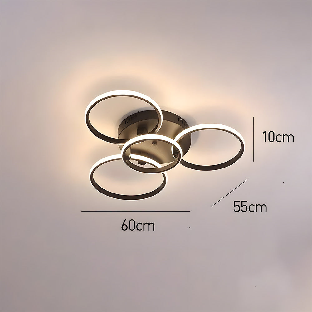 Unique Design Circle Rings Metal LED Ceiling Light