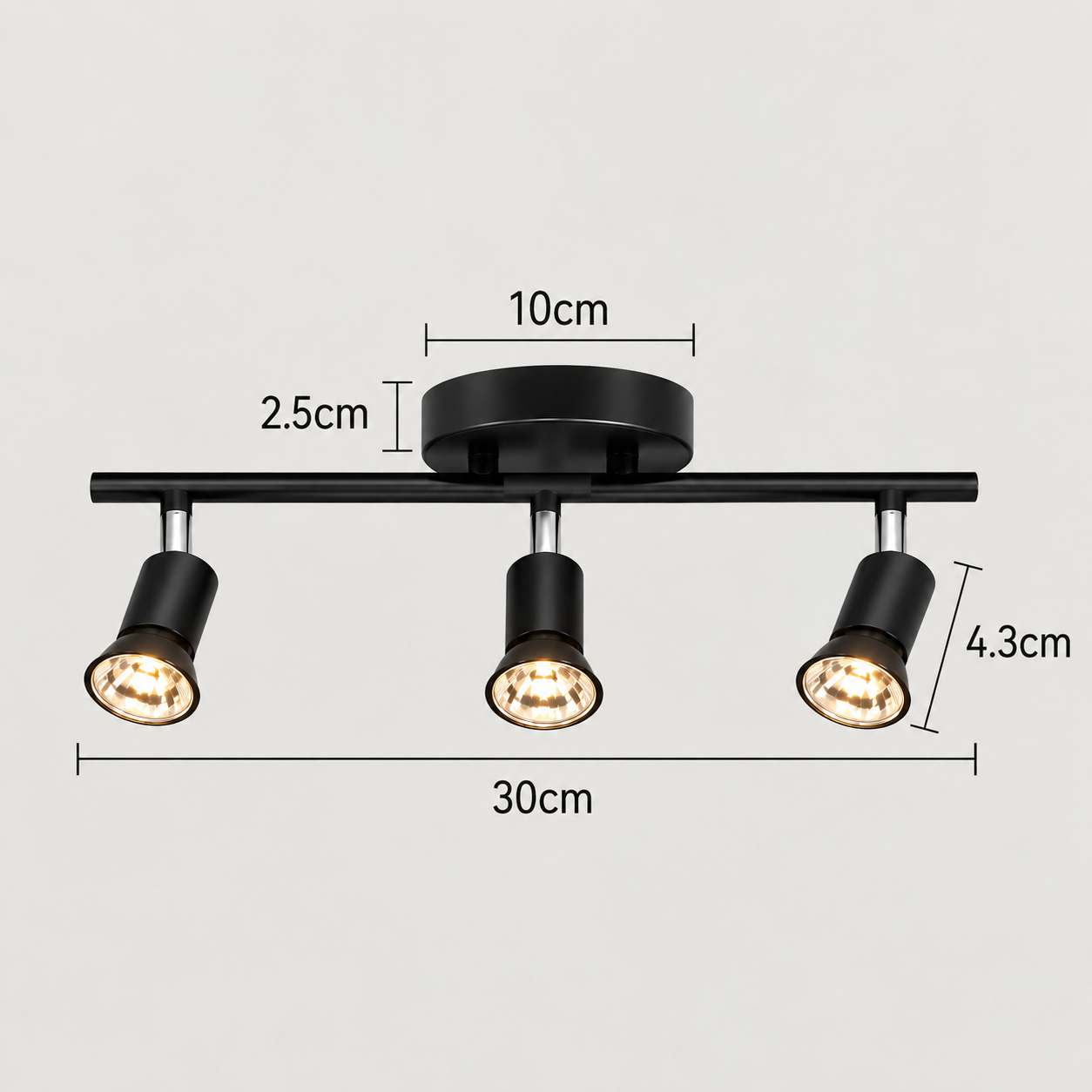 Modern Iron Multi-Lights Track Ceiling Light for Kitchen Bedroom