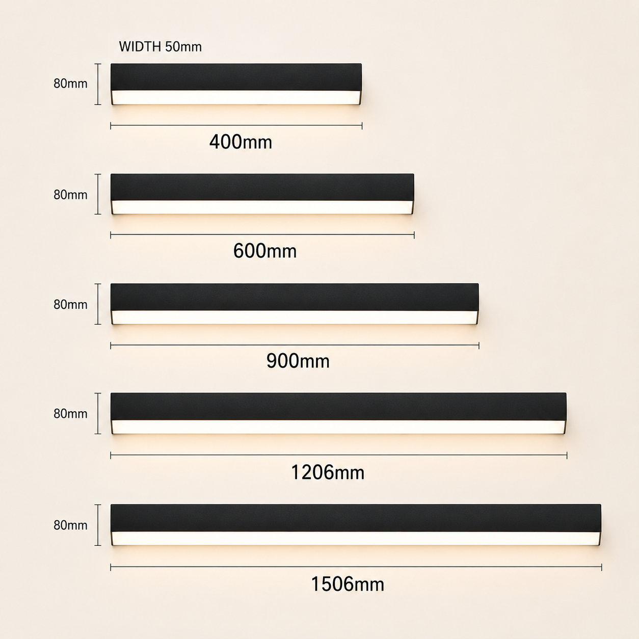 Modern IP65 Waterproof Outdoor LED Linear Wall Lamp