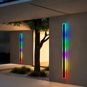 Outdoor RGB Wall Lights IP65 Waterproof Long Wall Sconce with Remote