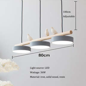 Modern LED Pendant Lamps for Kitchen Nordic Wood Ceiling Hanging lamp