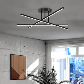 Industrial Minimalist Living Room Semi Flush LED Ceiling Light