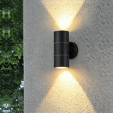 Black Double Up Down Outdoor Wall Light IP65