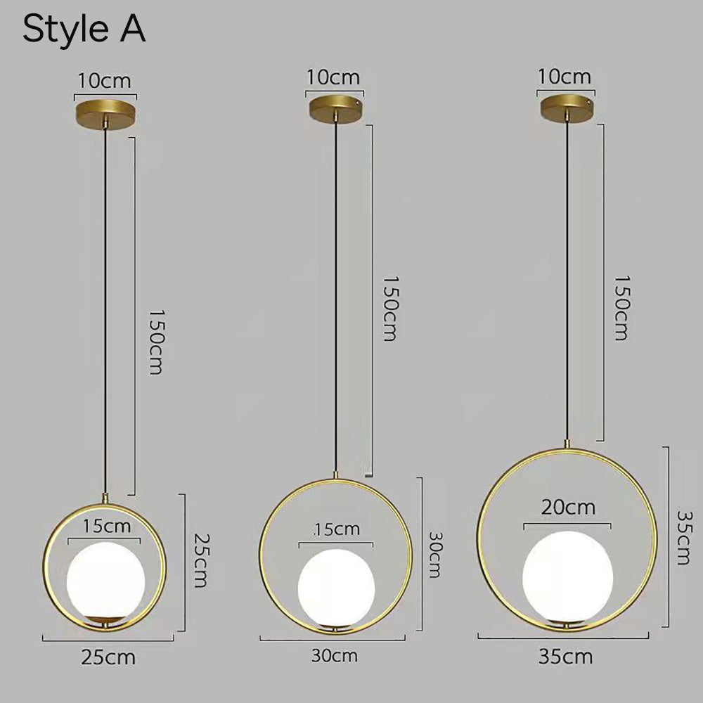 Nordic Luxury Glass Pendant Lights for Kitchen Island Dining Room