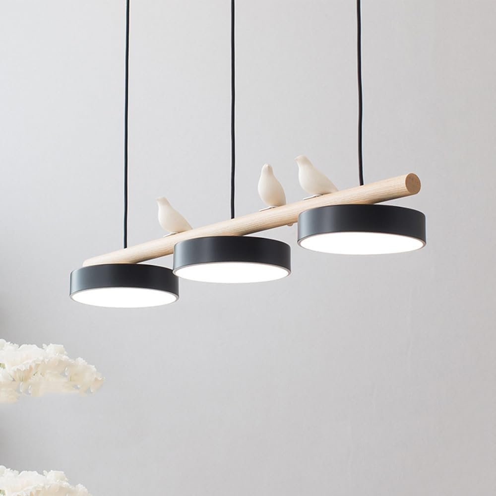 Modern LED Pendant Lamps for Kitchen Nordic Wood Ceiling Hanging lamp