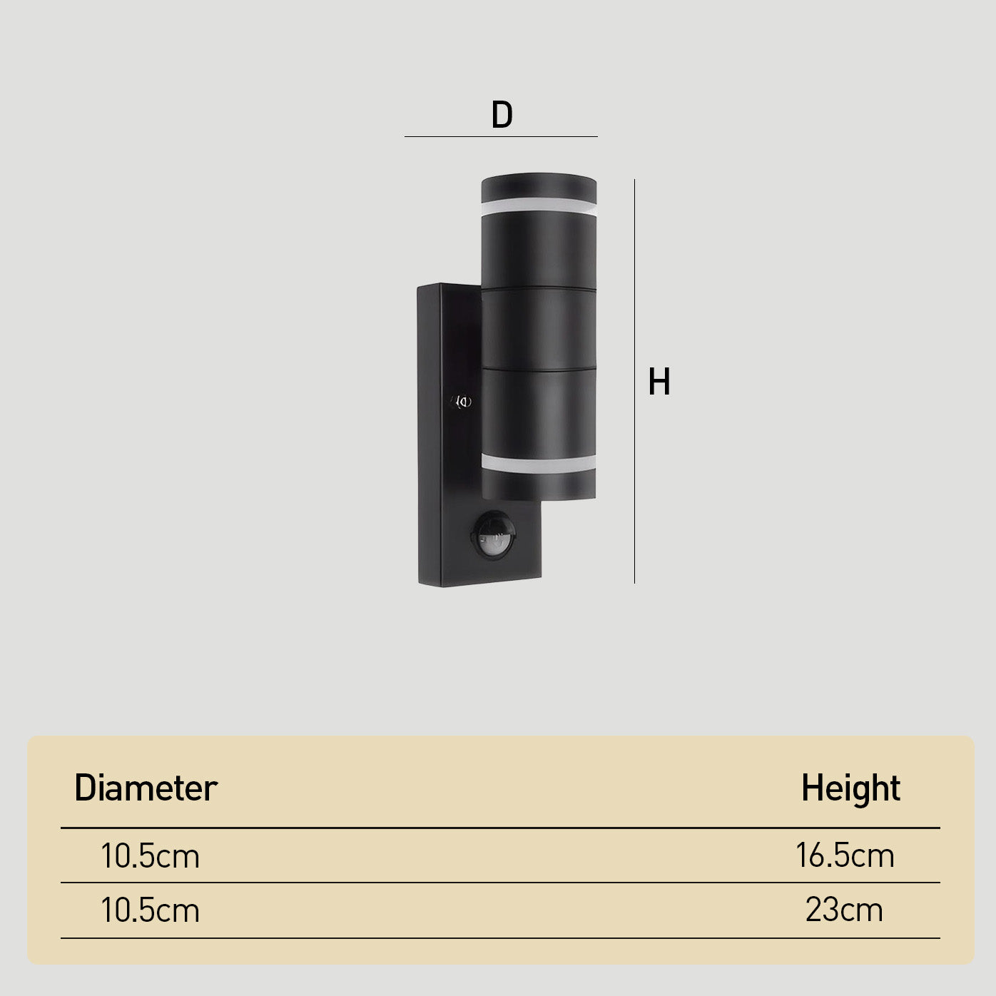 Cylindrical Wall-mounted Stainless Steel Outdoor Wall Lights for Living Room