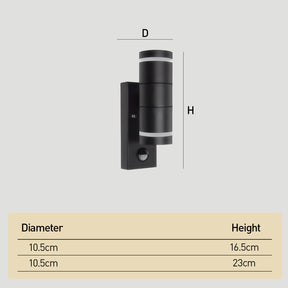 Cylindrical Wall-mounted Stainless Steel Outdoor Wall Lights for Living Room