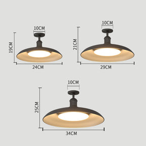 Black Modern Minimalist Living Room Semi Flush Ceiling Lights