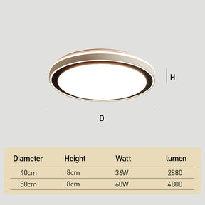 Modern Round Iron Acrylic LED Flush Mount Ceiling Light for Bedroom