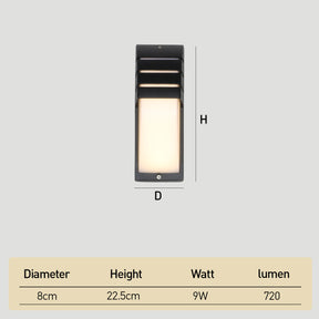 Stylish IP65 Motion Sensor Acrylic LED Outdoor Wall Lights for Entryway