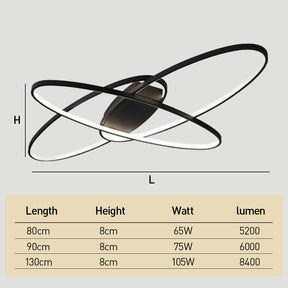 Modern Minimalist Black LED Ceiling Light