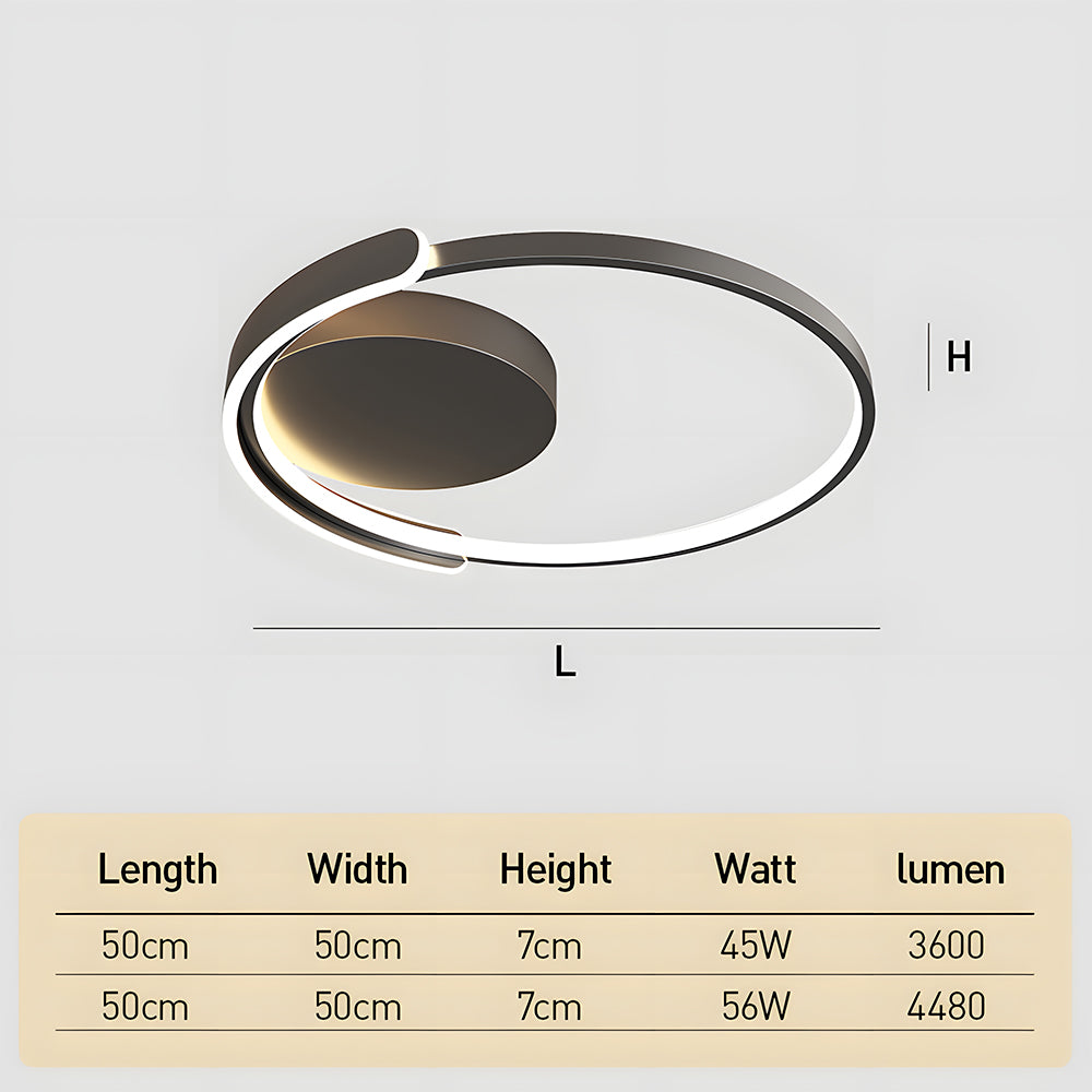 Modern Design Round LED Ceiling Light for Living Room & Dining Room