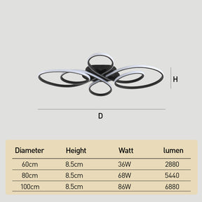 Modern Semi Flush Mount LED Ceiling Lights for Bedroom