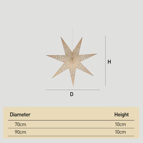 Nordic 7-points Paper Star Pendant Lights for Christmas Decoration