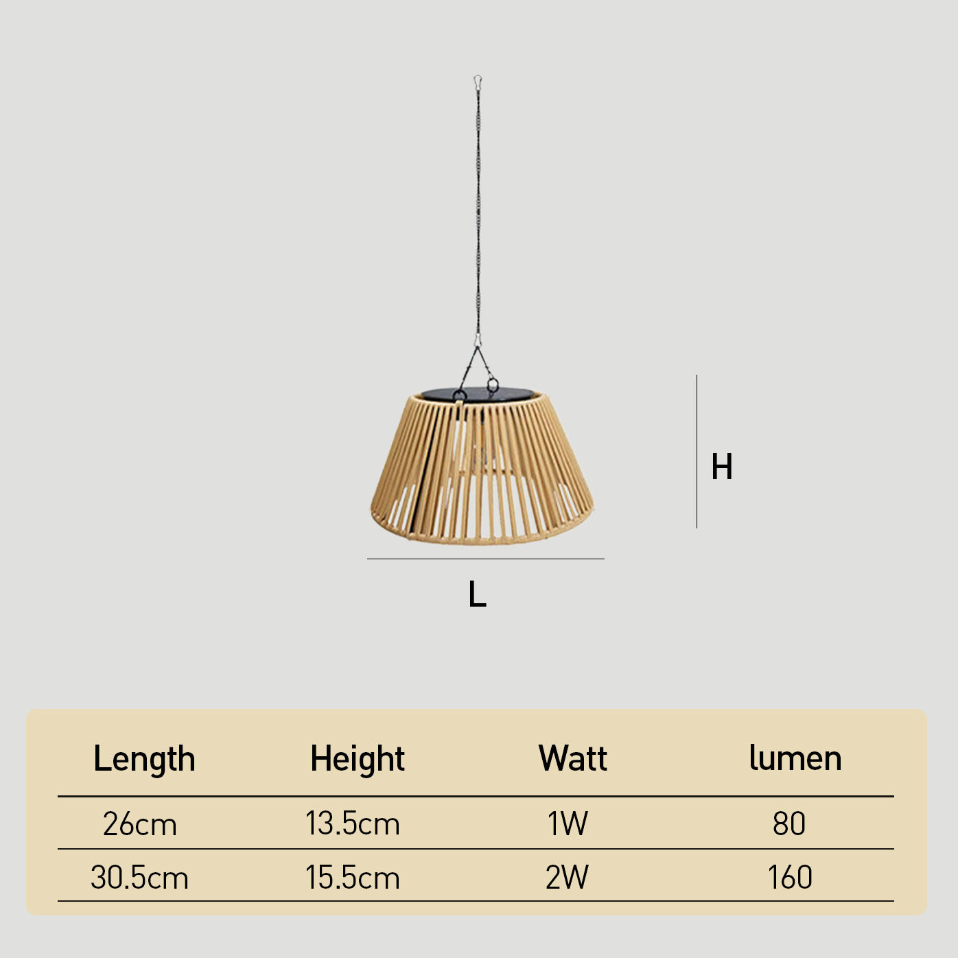 Waterproof Outdoor Solar Woven Rattan Pendant Lights for Porch Garden