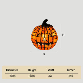 Halloween Glowing Pumpkin Decor Table Lamp for Bedroom Tabletop Decoration