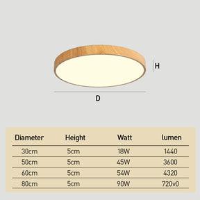 Modern Contemporary LED Lumianaire Wood Ceiling Light for Hallway Living Room