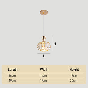 Crystal Pendant Light Shade Hanging Light for Hallway Kitchen