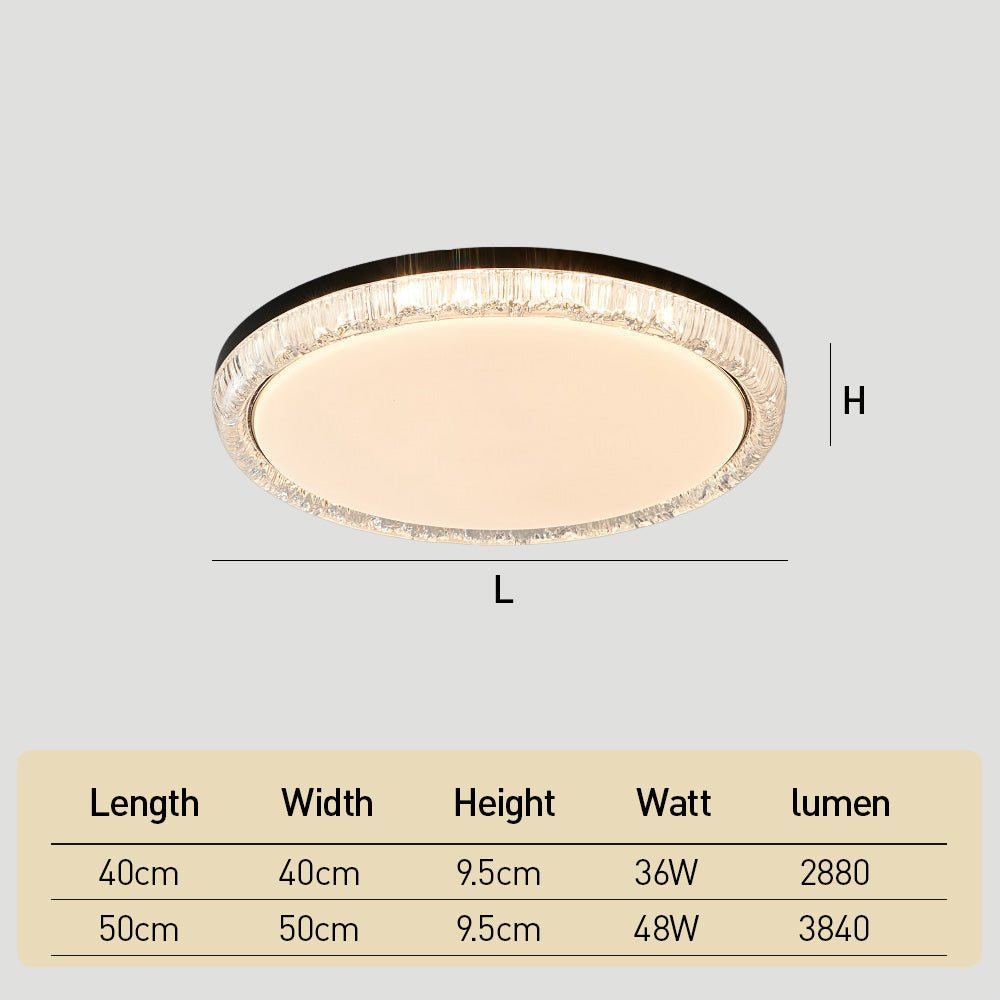 Modern Crystal Flush Mount LED Ceiling Lamp for Dining Room