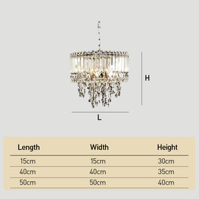 Luxury Pendant Lights Stainless Steel Crystal Chandelier For Living Room