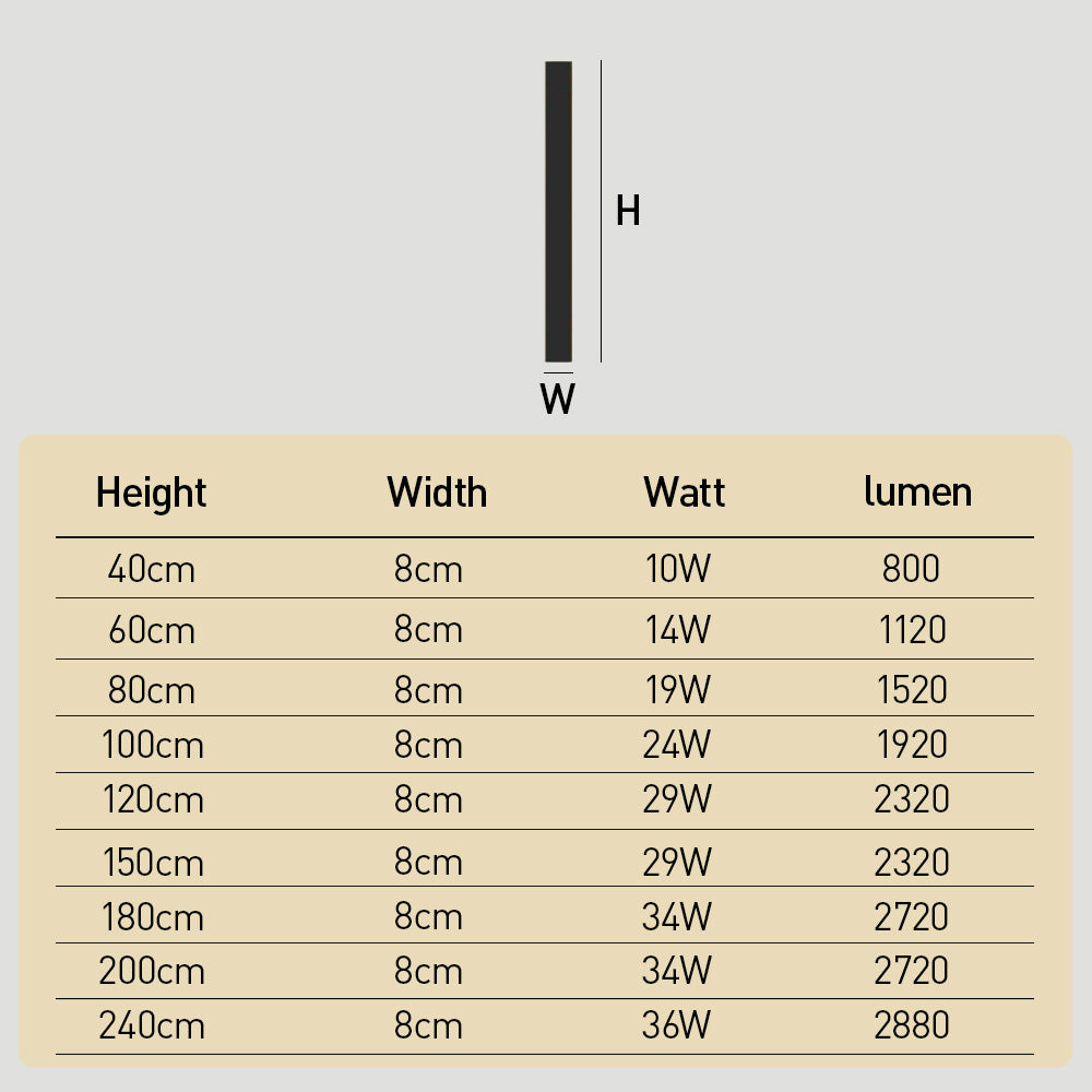 Outdoor RGB Wall Lights IP65 Waterproof Long Wall Sconce with Remote