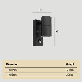 Double Cylindrical Stainless Steel Outdoor Wall Lights for Entryway