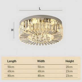 Modern Crystal Flush Mount Ceiling Light Fixture For Bedroom Hallway
