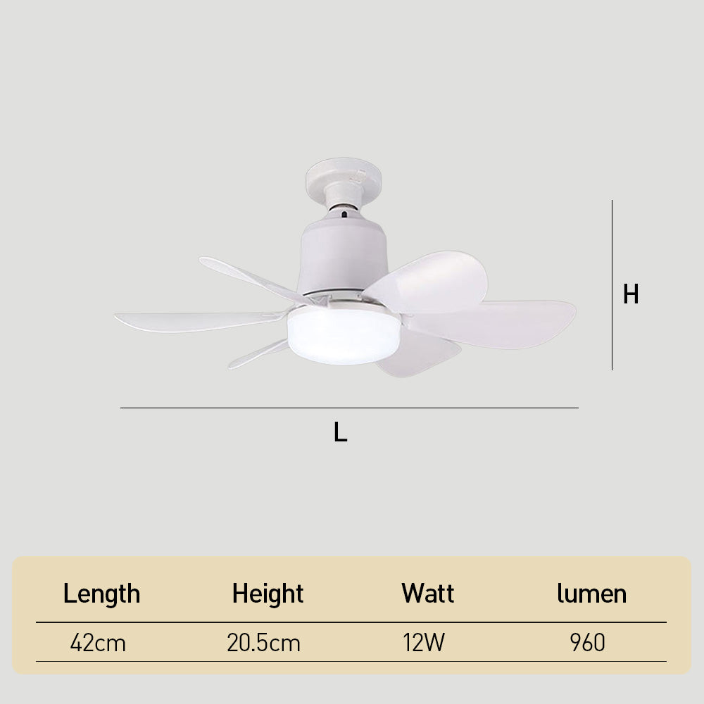 Modern LED Silent Ceiling Fan with Lights for Bedroom Living Room Dormitory