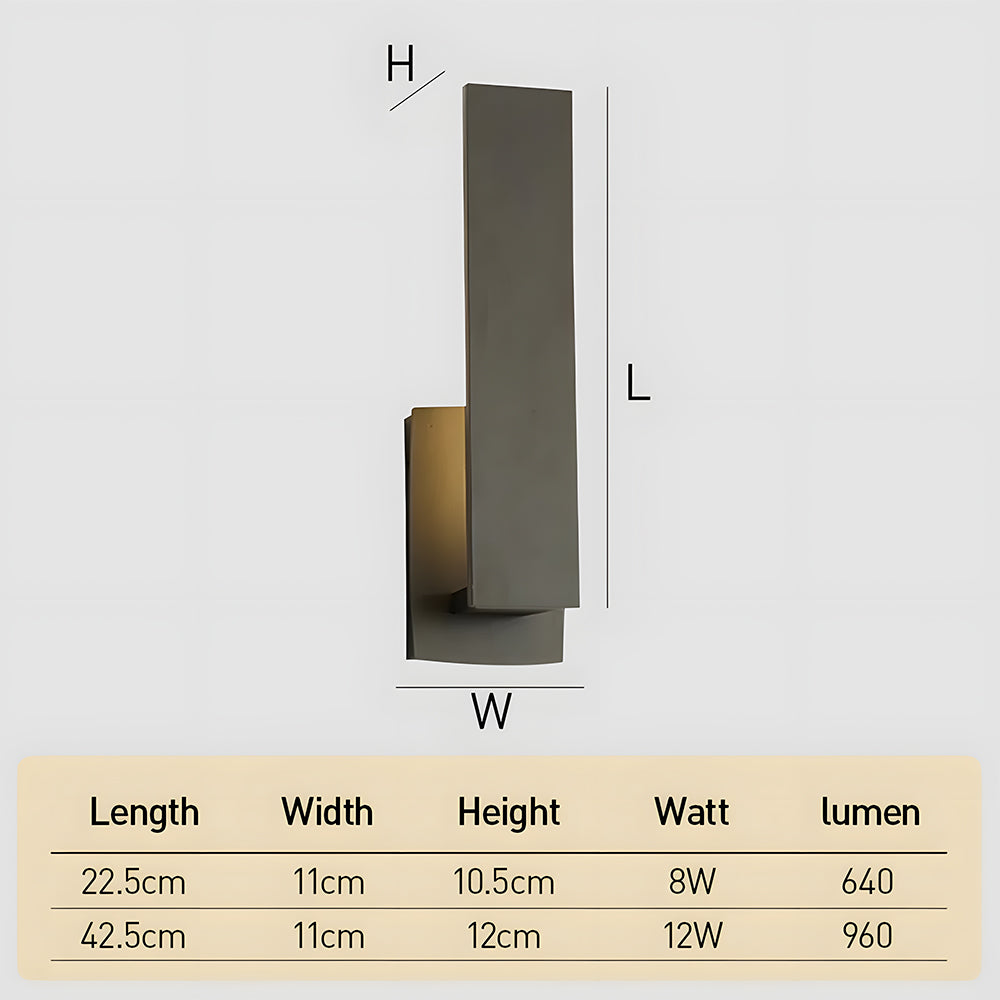 Contemporary Outdoor Stylish Square Wall Light