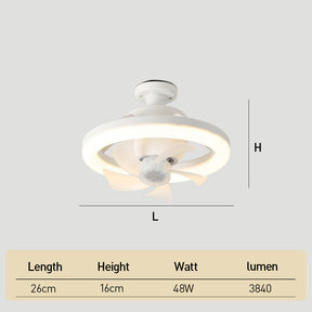 Mini ABS Ceiling Fans with Lights for Dormitory Porch Bedroom