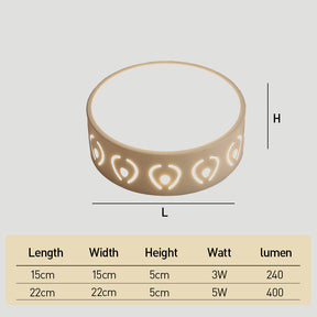 Round Recessed Flush Ceiling Lights for Hall Porch Walkway