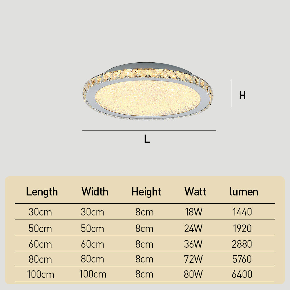 Chrome Crystal Flush Mount Ceiling Light Luxury Crystal Chandeliers