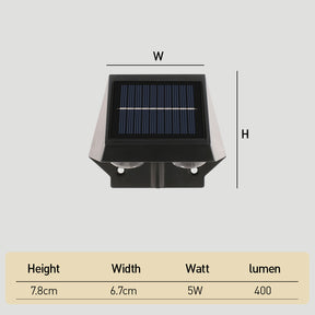Minimalist Black IP65 Weatherproof Solar Powered Exterior Wall Lights, Dusk-to-Dawn