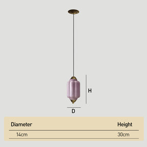Modern Glass Light With Colored Glass Shade for Living Room