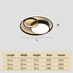 Modern Round LED Ceiling Lights Bedroom Art Decor