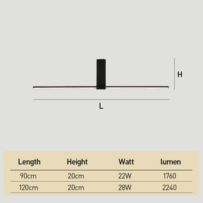 Modern Minimalist Aluminium LED Linear Semi Flush Mount Ceiling Light for Living Room Bedroom Hallway