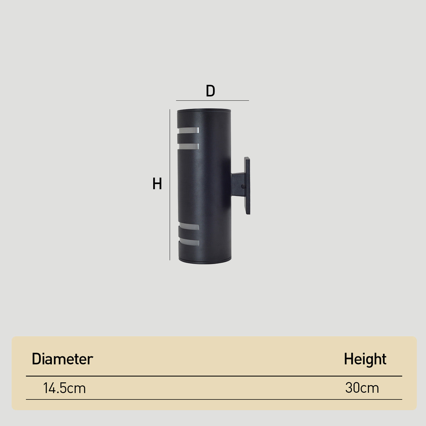 Cylindrical Aluminium Outdoor Wall Lights for Living Room