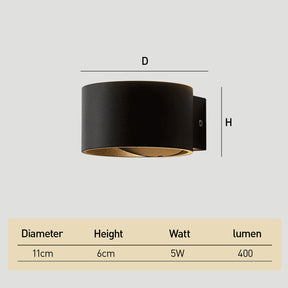 Modern Up and Down Aluminium LED Outdoor Wall Lights for Patio Entryway