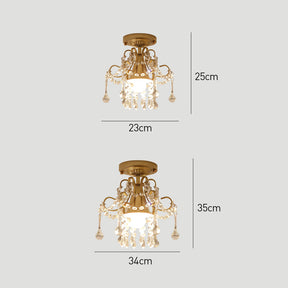 Modern Mini Crystal Ceiling Lights for Porch Hallway