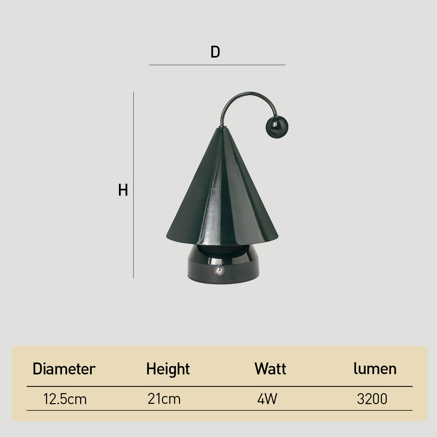 Classic Christmas LED Decoration Rechargeable Table Lamp for Bedroom