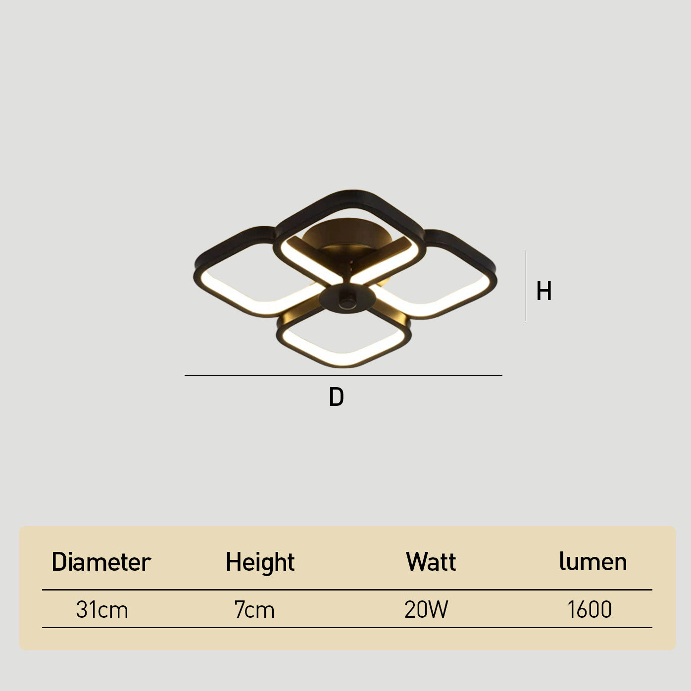 Contemporary LED Flush Mount Acrylic Ceiling Lights for Bedroom