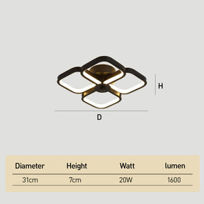 Contemporary LED Flush Mount Acrylic Ceiling Lights for Bedroom