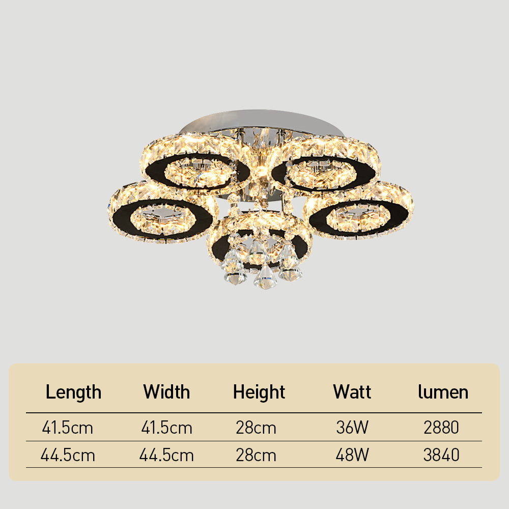 Modern Crystal Chandelier Ceiling Light for Dining Room Living Room