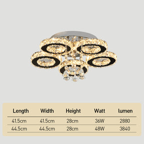 Modern Crystal Chandelier Ceiling Light for Dining Room Living Room