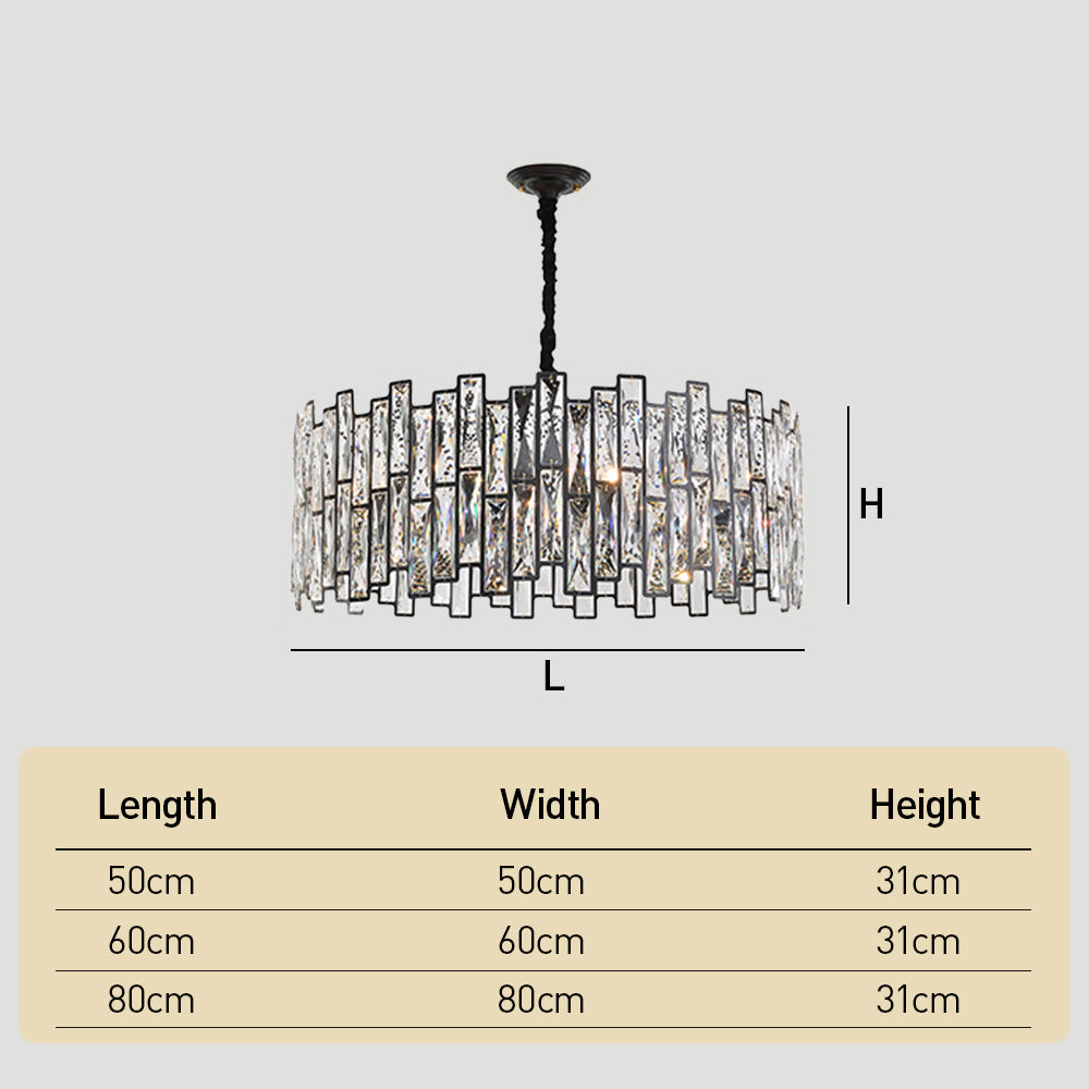 Modern Gold Tiered Crystal Chandelier - Luxury Fringe Glass Pendant Light for Dining Room, Foyer